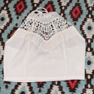 White crop top